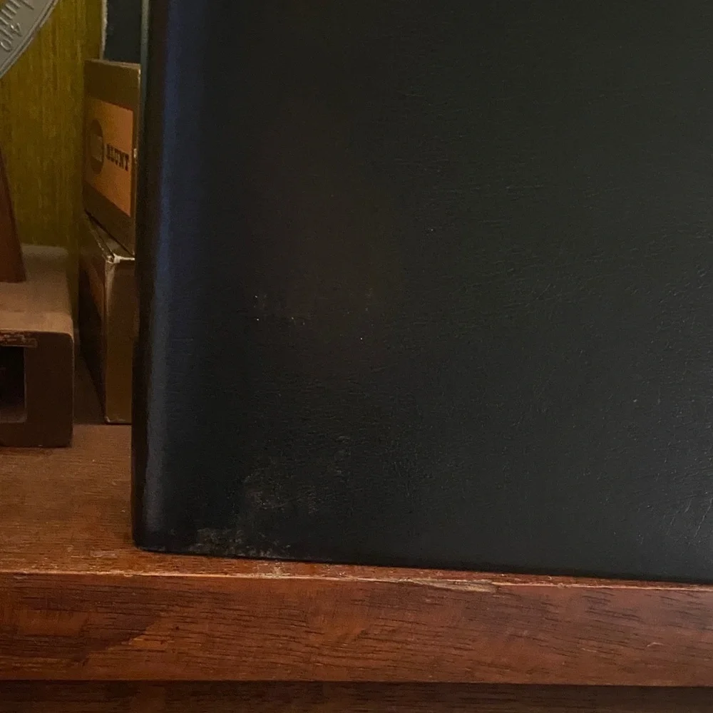 Business Black Leather Portfolio 3 Ringed Binder $$